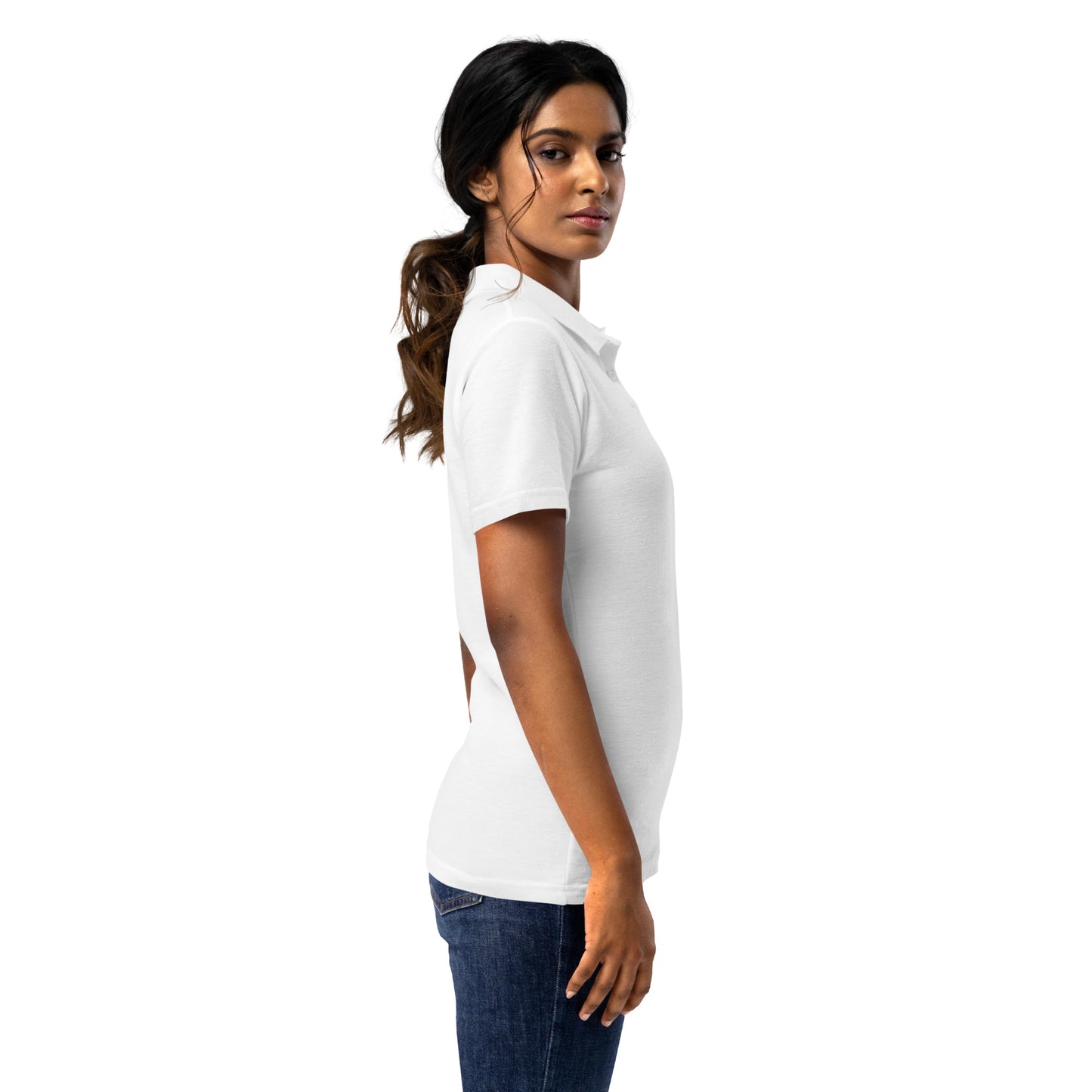 Naturally One - Embroidered Women’s pique polo shirt