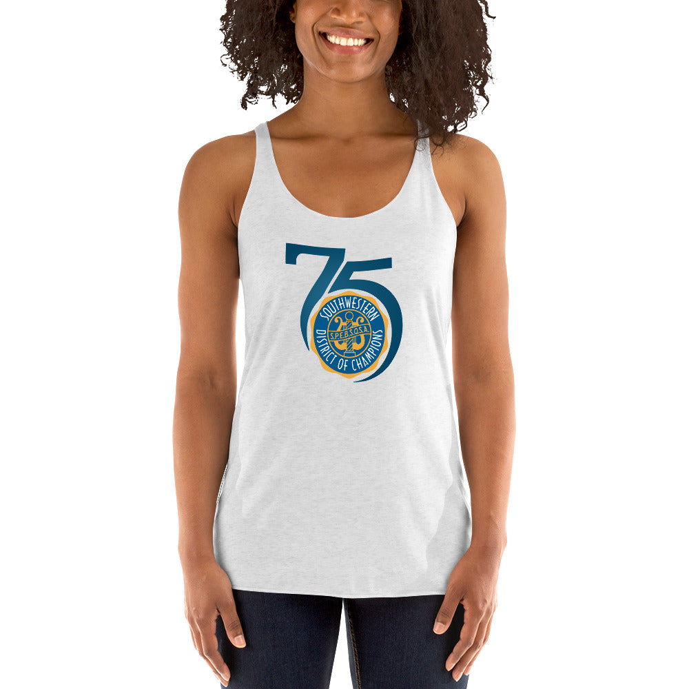 SWD - 75th Anniversary Printed Women's Racerback Tank