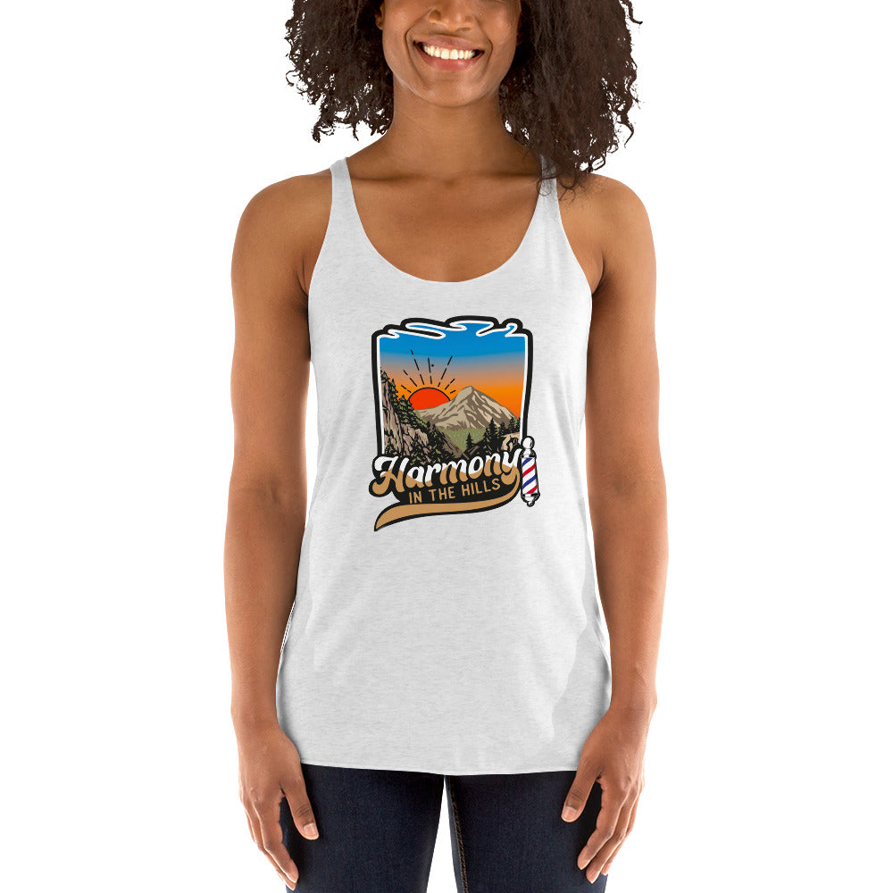 Harmony in the Hills - Printed Women's Racerback Tank