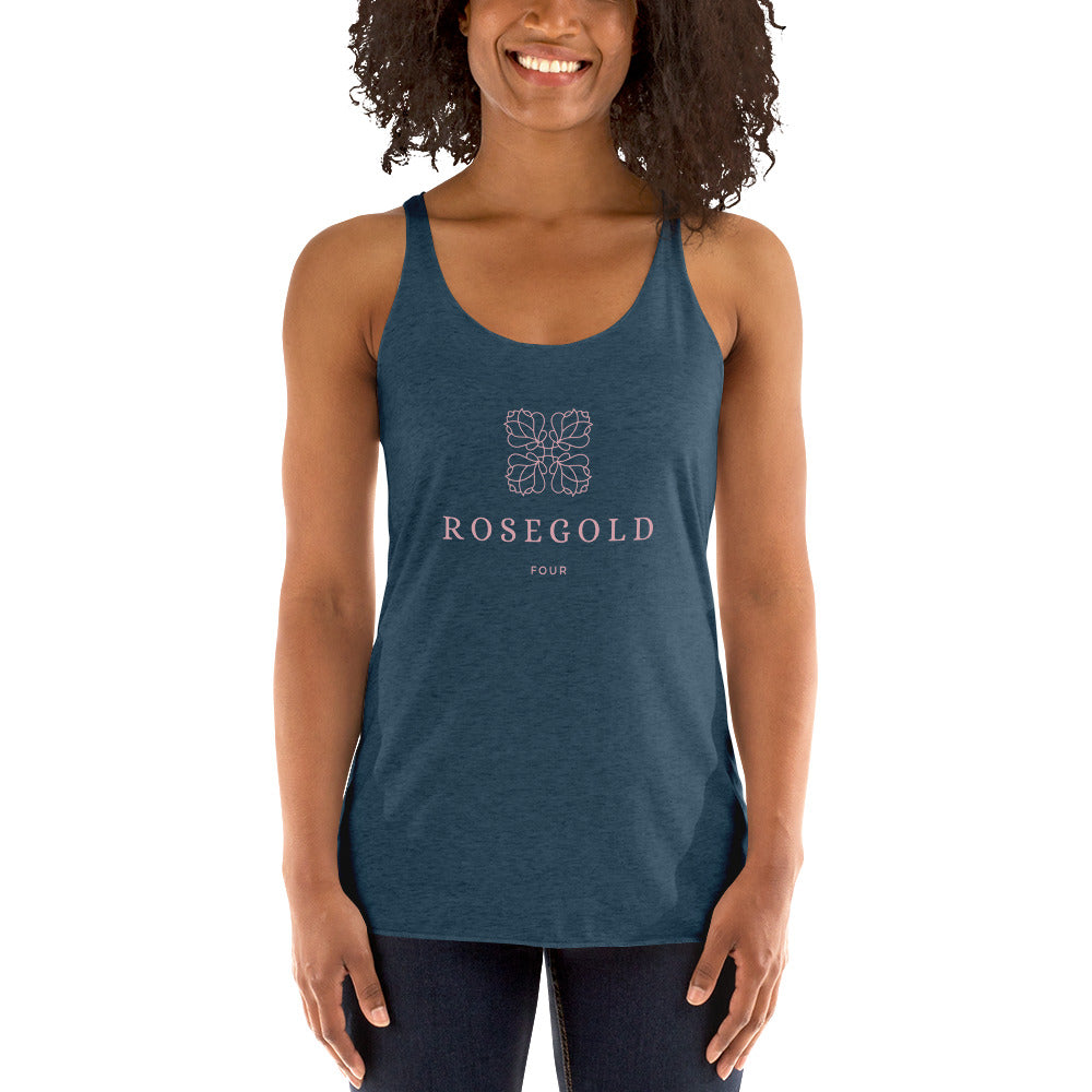 RoseGold four - printed Women's Racerback Tank