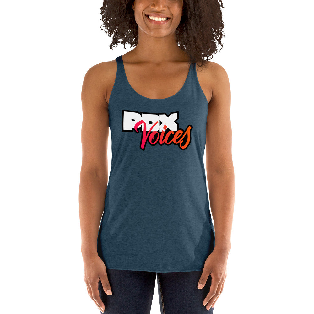 PDX Voices - Printed Women's Racerback Tank