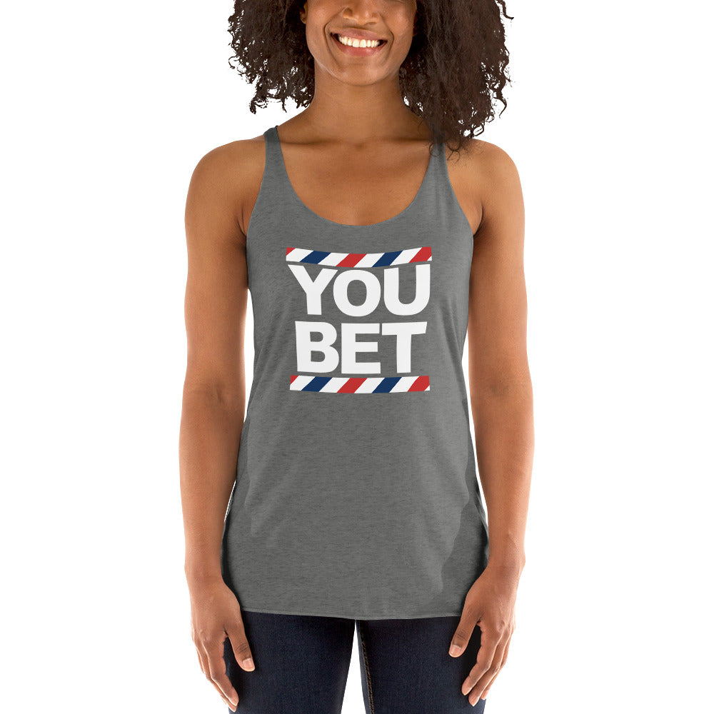 YOU BET - BARBER POLE -  Printed Women's Racerback Tank