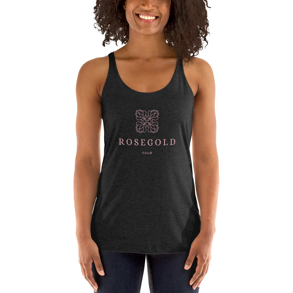 RoseGold four - printed Women's Racerback Tank