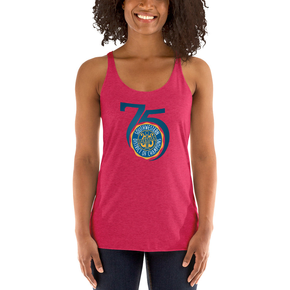 SWD - 75th Anniversary Printed Women's Racerback Tank