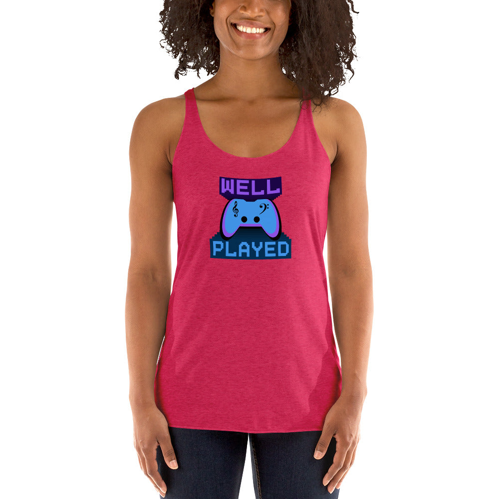 Well played - Printed Women's Racerback Tank