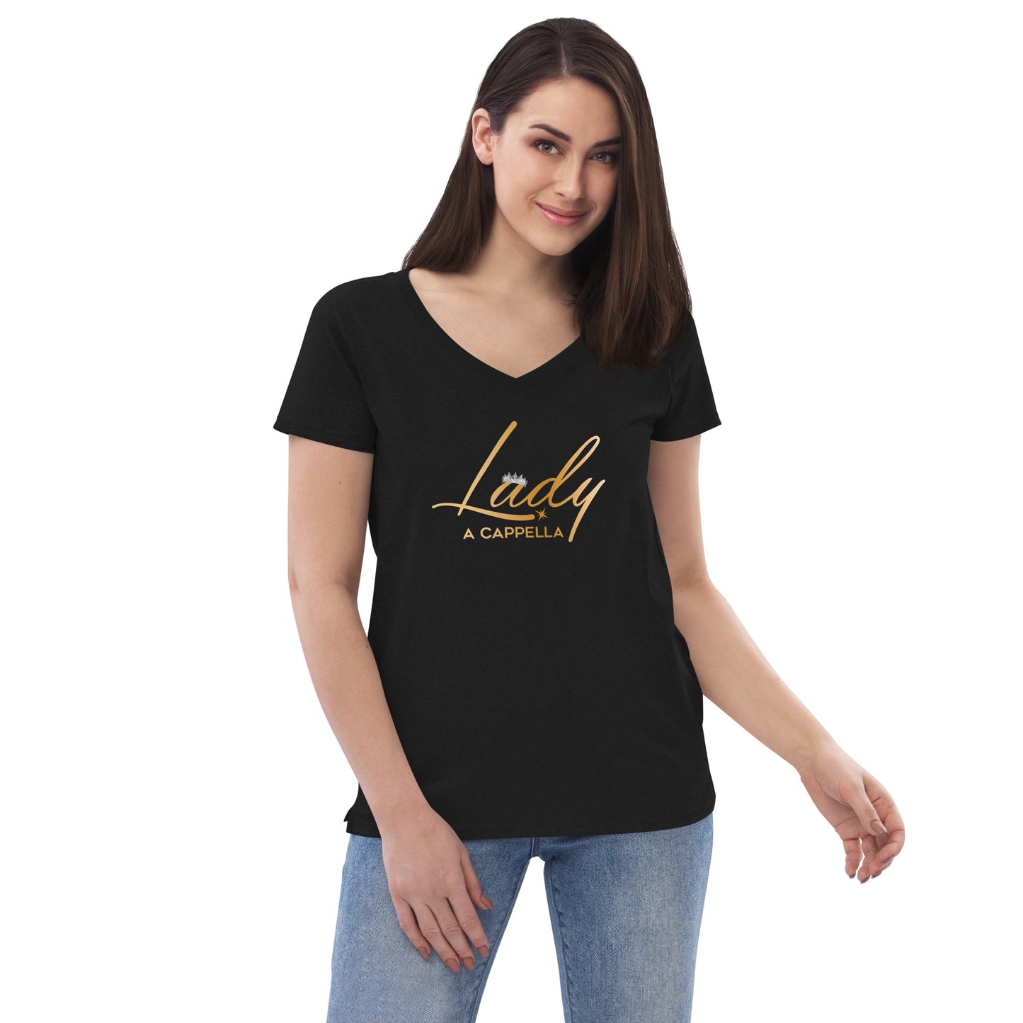 Lady A Cappella - Women’s recycled v-neck t-shirt