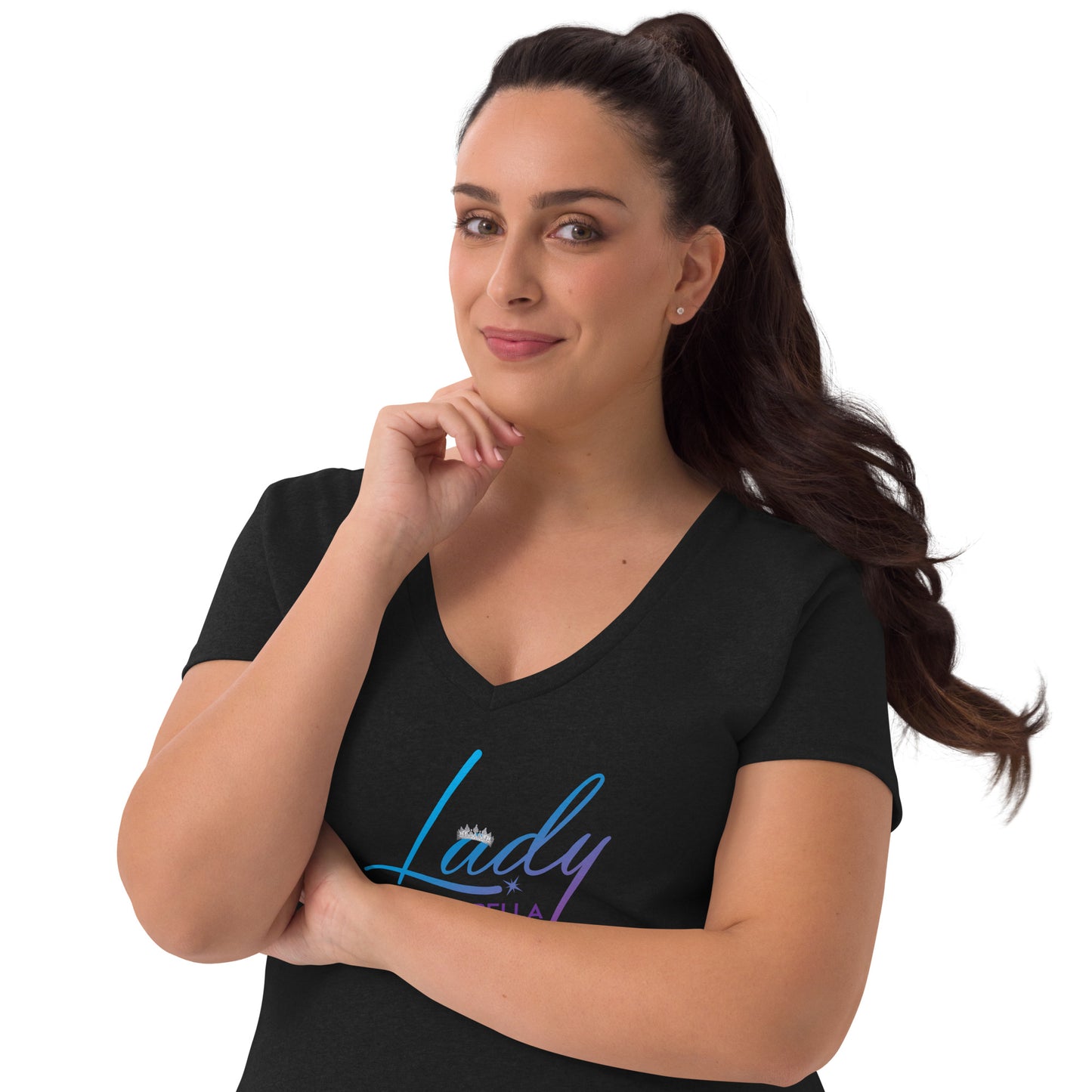 Lady A Cappella - Women’s recycled v-neck t-shirt