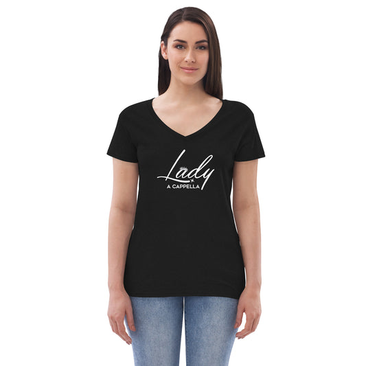 Lady A Cappella - Women’s recycled v-neck t-shirt