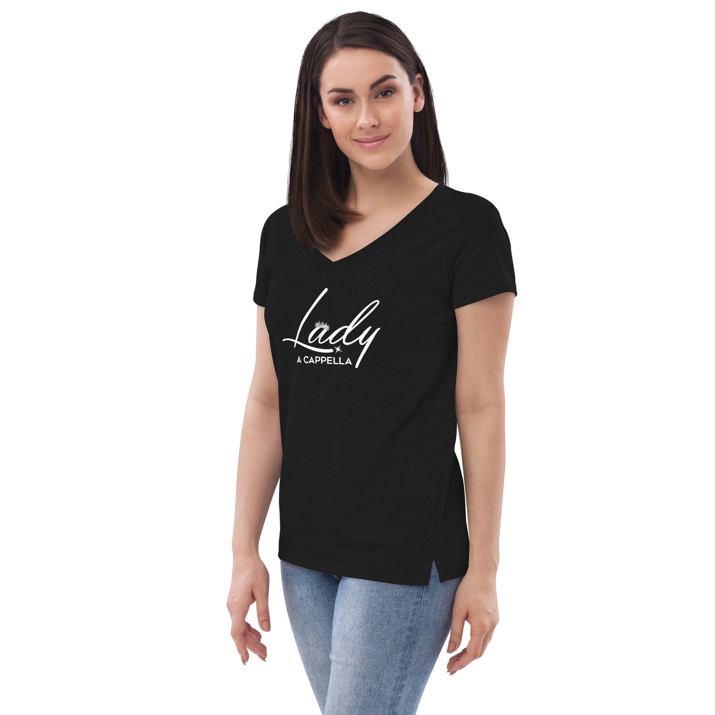 Lady A Cappella - Women’s recycled v-neck t-shirt