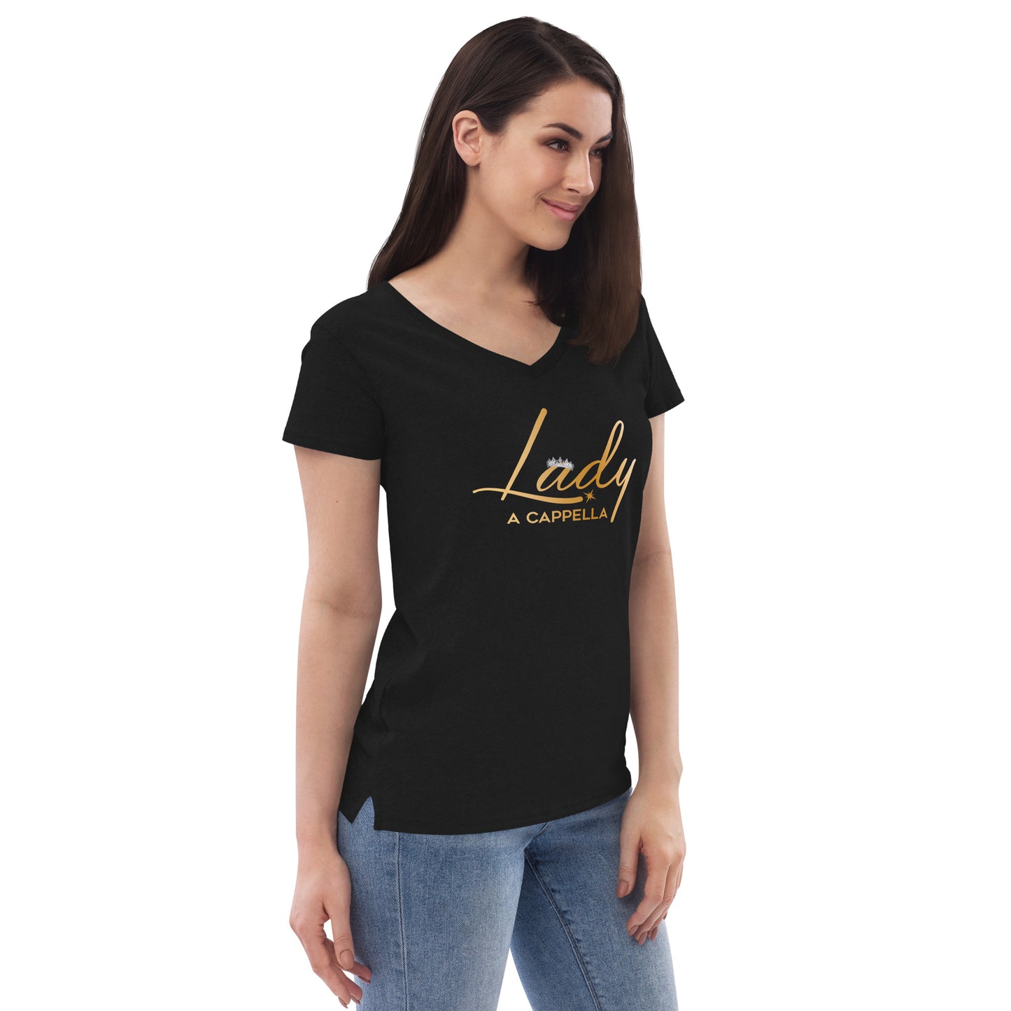 Lady A Cappella - Women’s recycled v-neck t-shirt