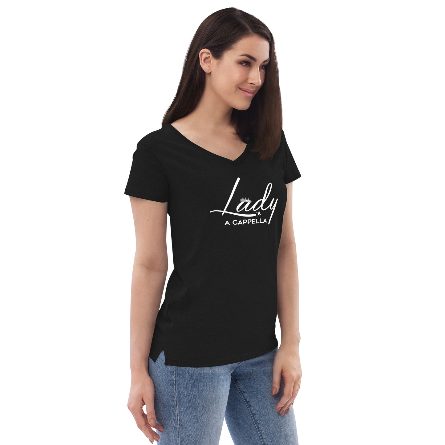 Lady A Cappella - Women’s recycled v-neck t-shirt