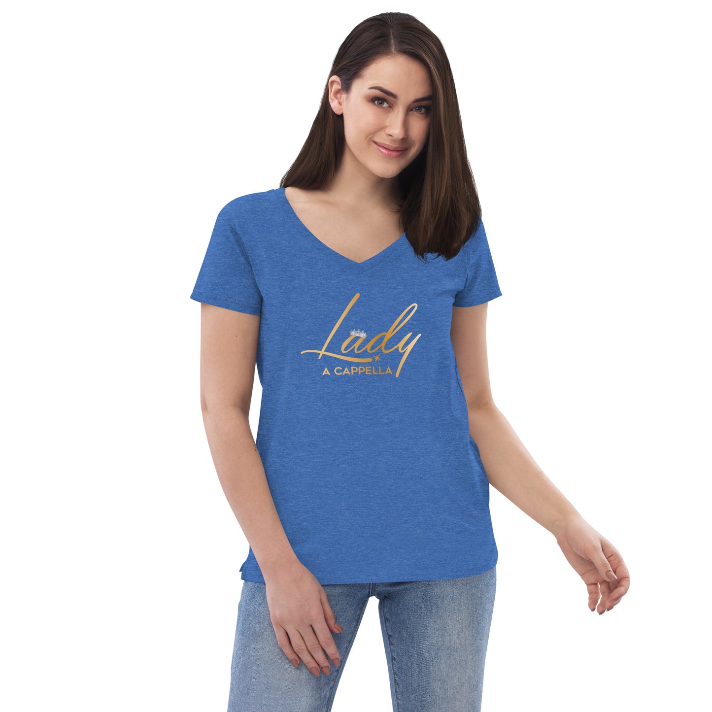 Lady A Cappella - Women’s recycled v-neck t-shirt