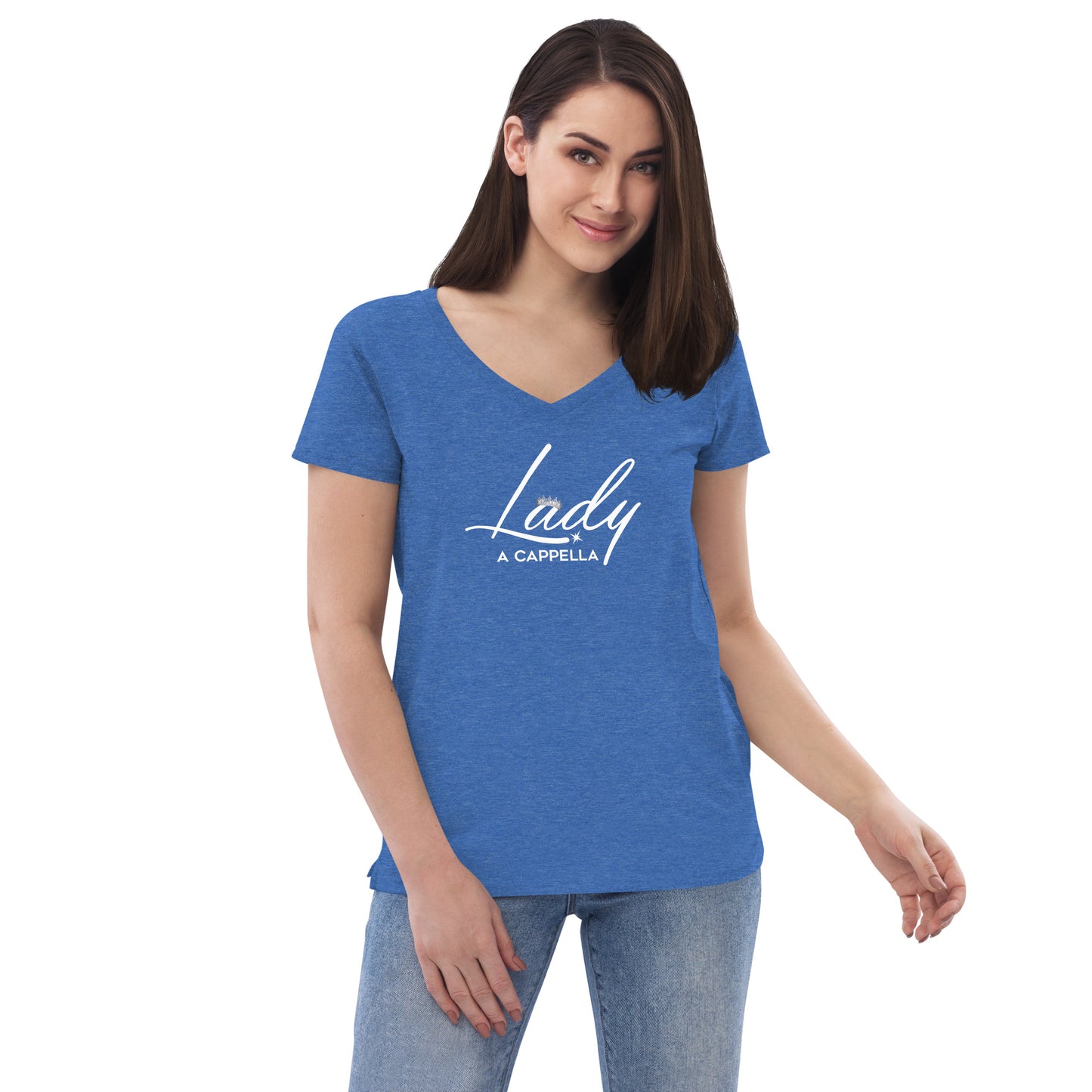 Lady A Cappella - Women’s recycled v-neck t-shirt