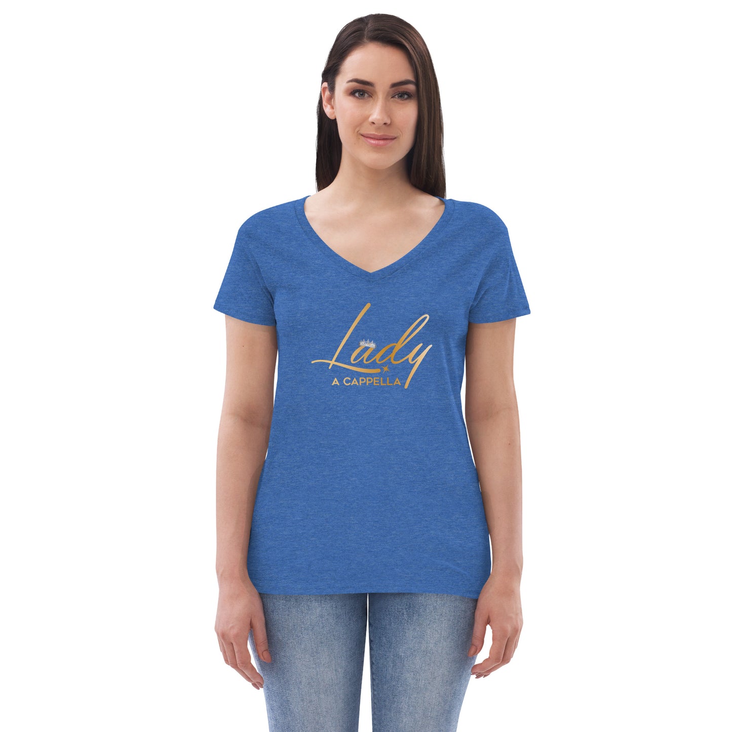 Lady A Cappella - Women’s recycled v-neck t-shirt