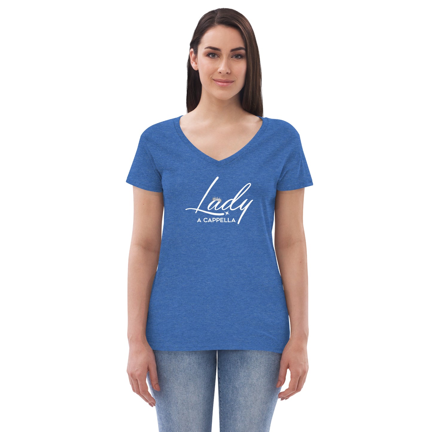 Lady A Cappella - Women’s recycled v-neck t-shirt