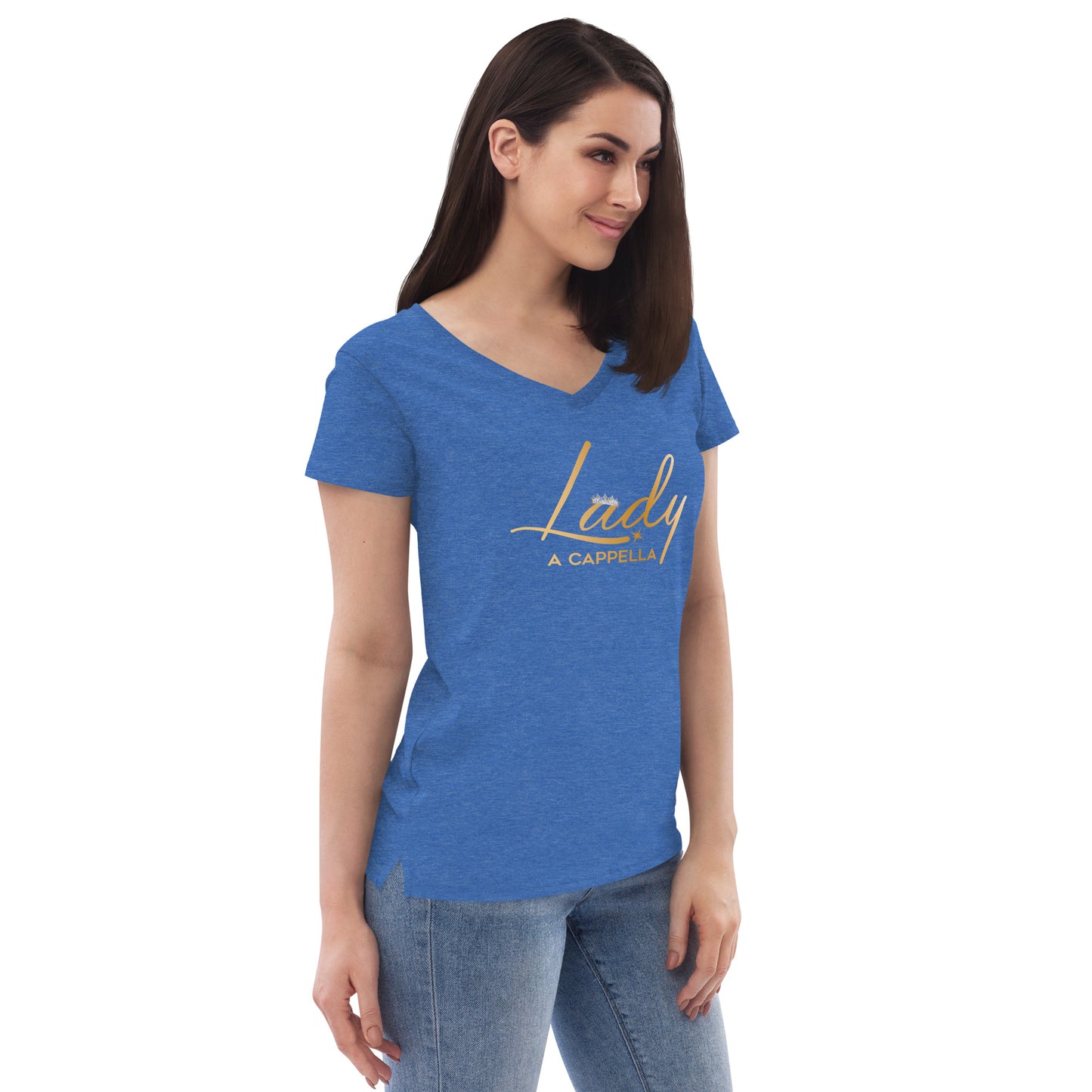 Lady A Cappella - Women’s recycled v-neck t-shirt