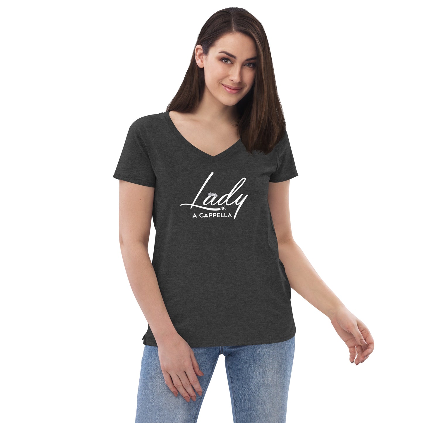 Lady A Cappella - Women’s recycled v-neck t-shirt