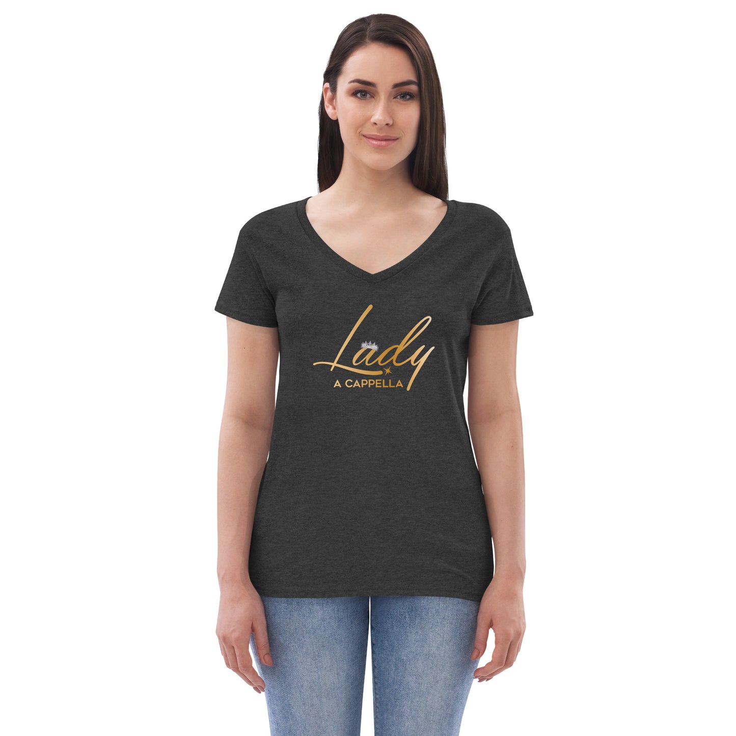 Lady A Cappella - Women’s recycled v-neck t-shirt