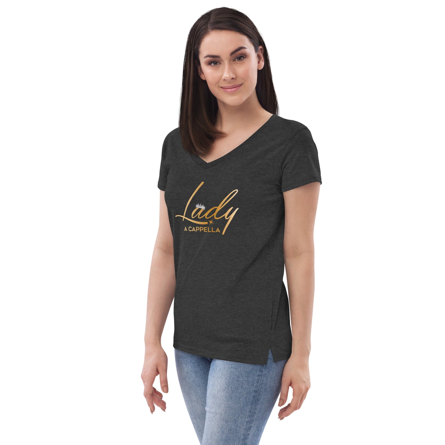 Lady A Cappella - Women’s recycled v-neck t-shirt