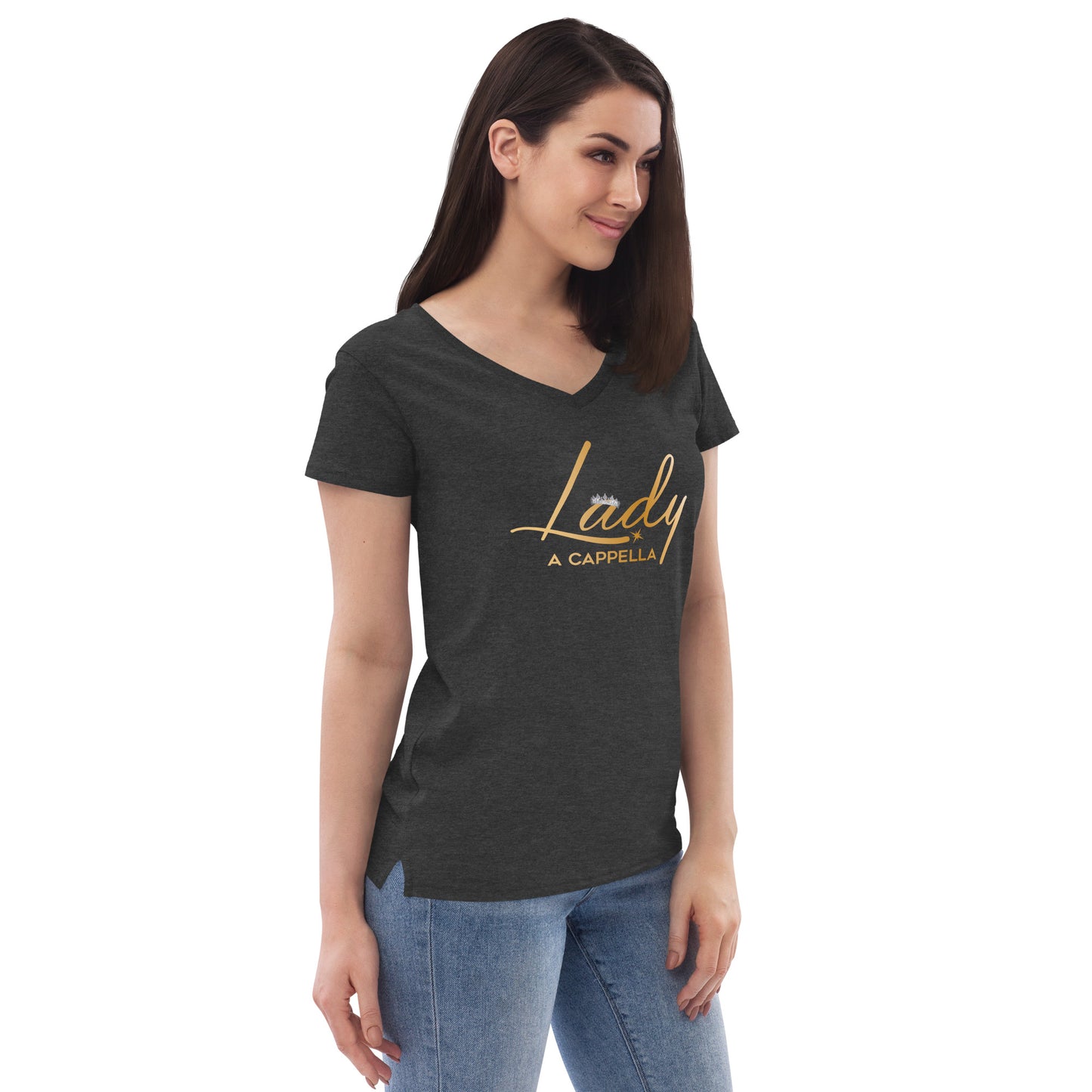 Lady A Cappella - Women’s recycled v-neck t-shirt