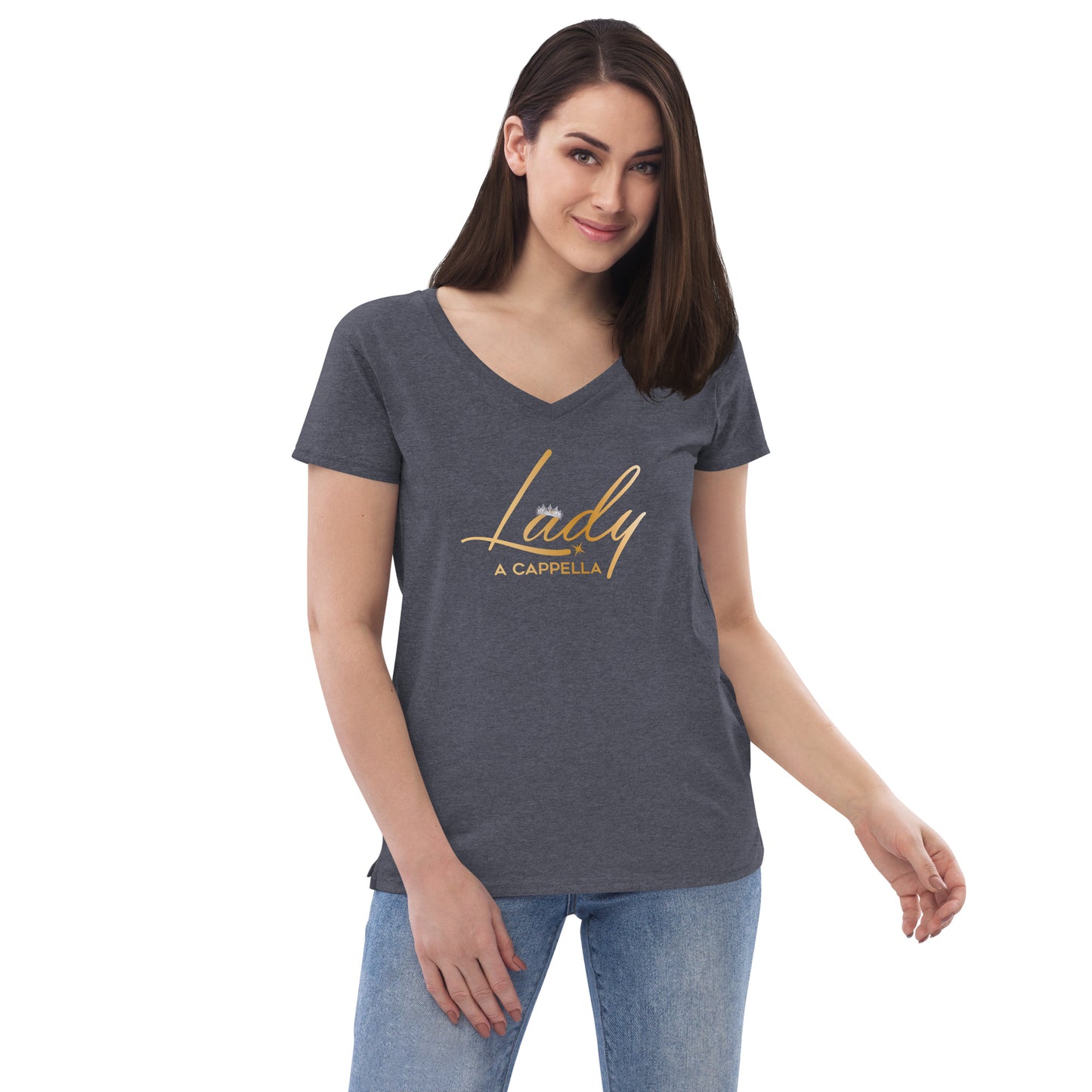 Lady A Cappella - Women’s recycled v-neck t-shirt