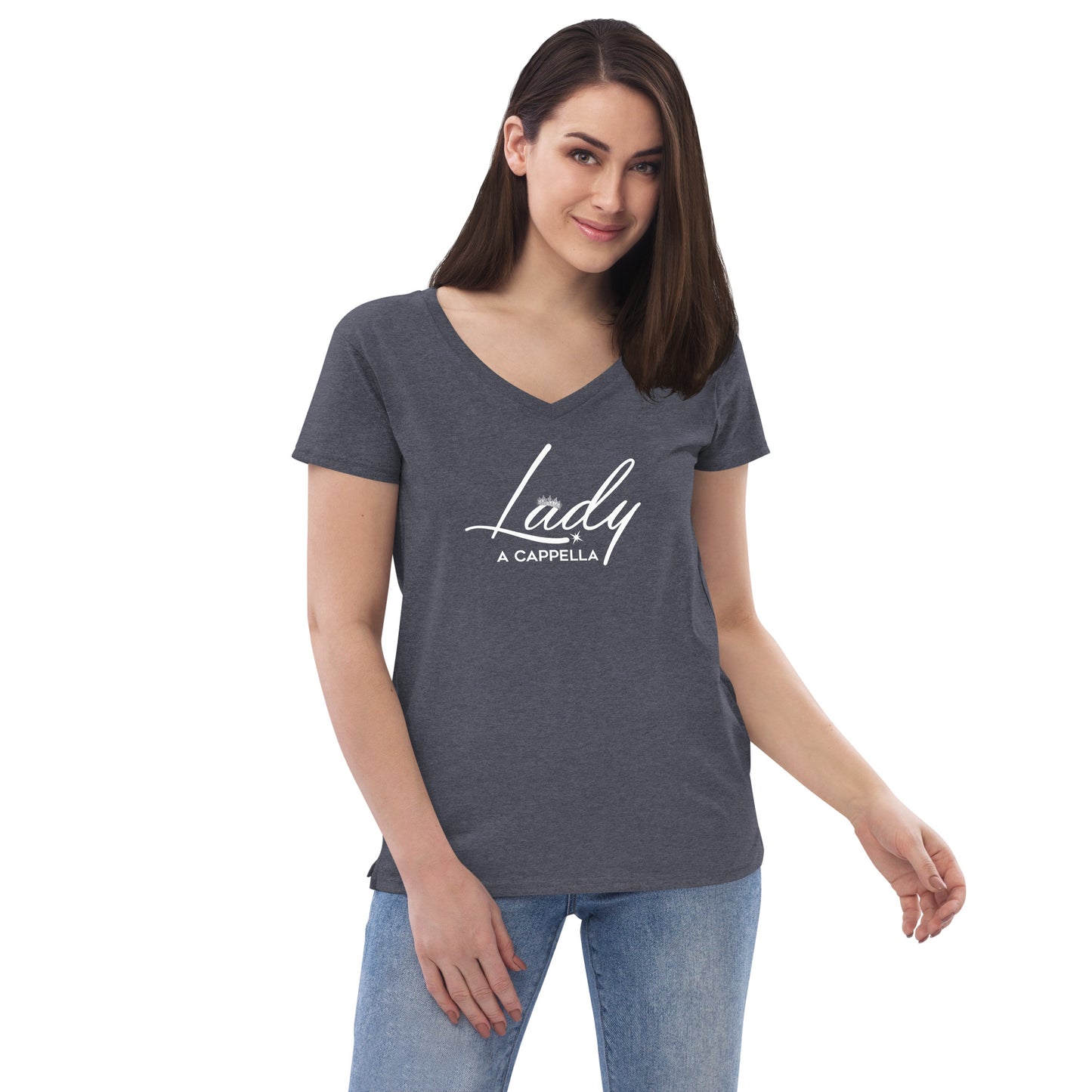 Lady A Cappella - Women’s recycled v-neck t-shirt