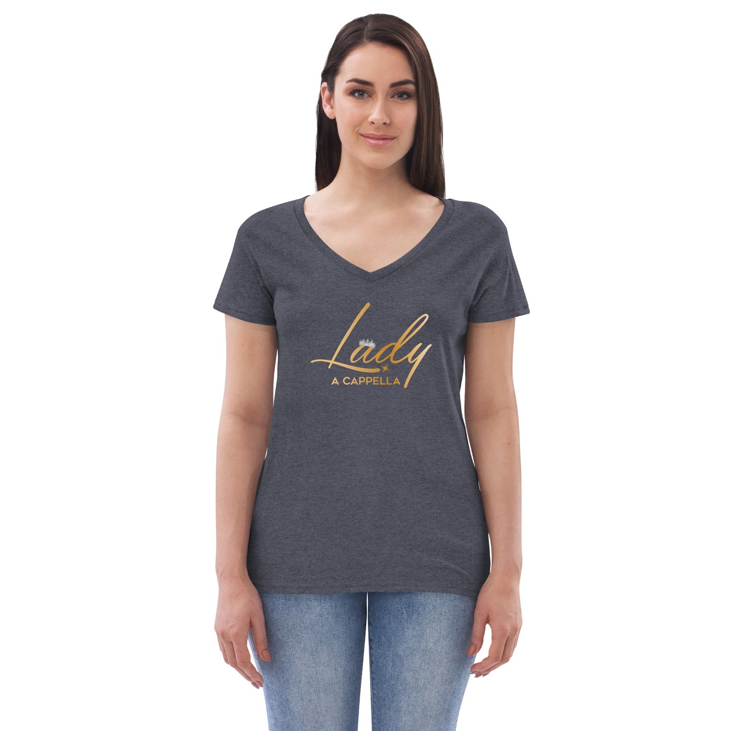 Lady A Cappella - Women’s recycled v-neck t-shirt