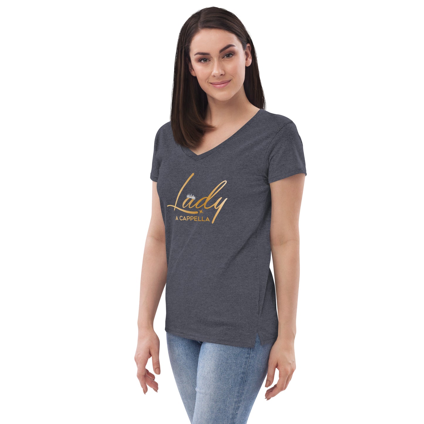 Lady A Cappella - Women’s recycled v-neck t-shirt