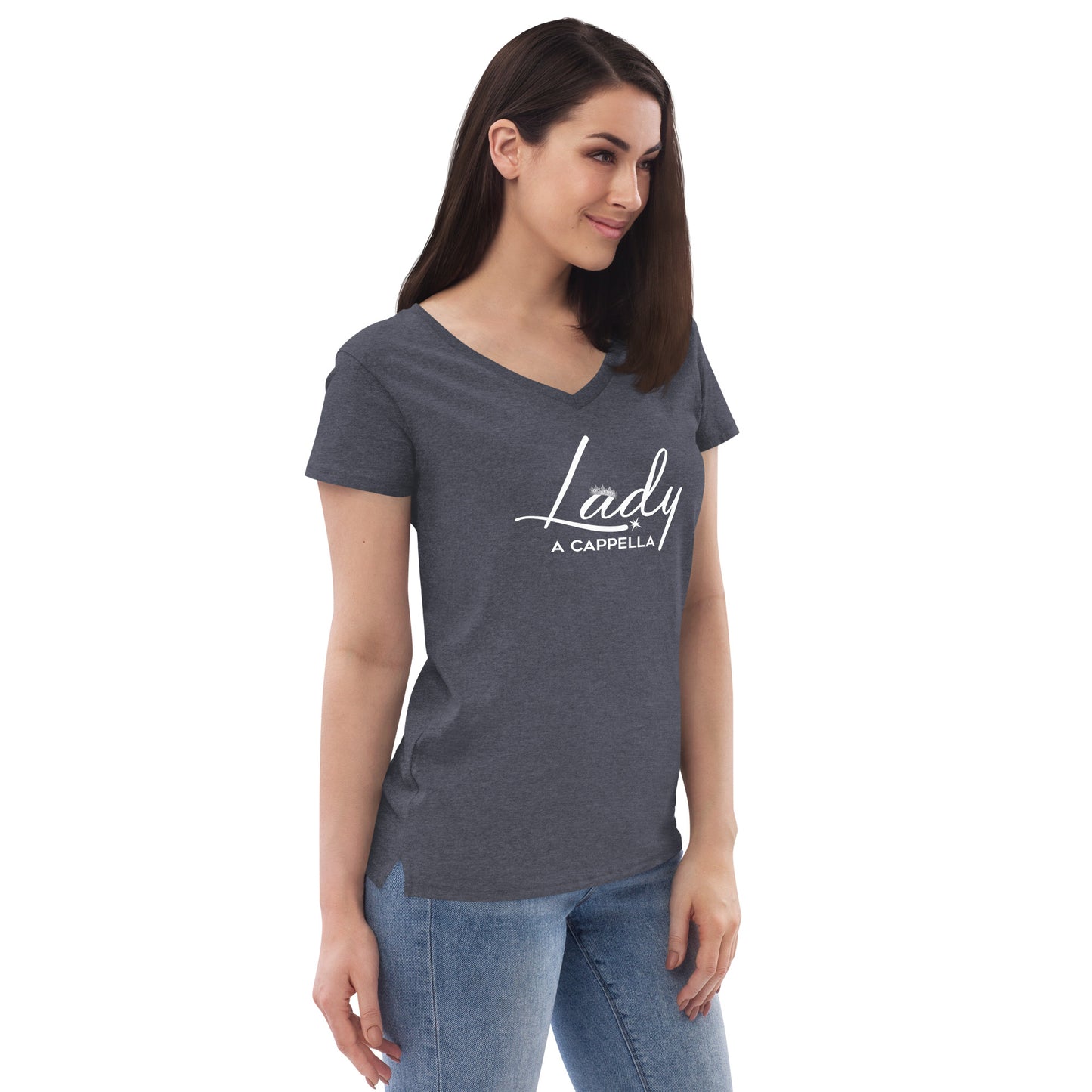 Lady A Cappella - Women’s recycled v-neck t-shirt