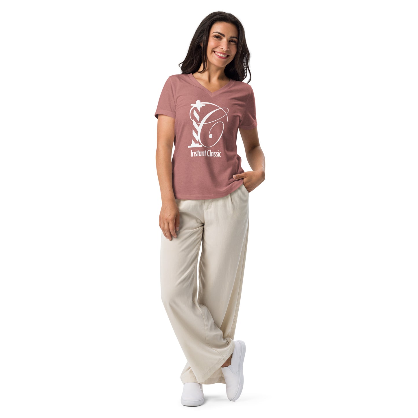 Instant Classic - Printed Women’s relaxed v-neck t-shirt