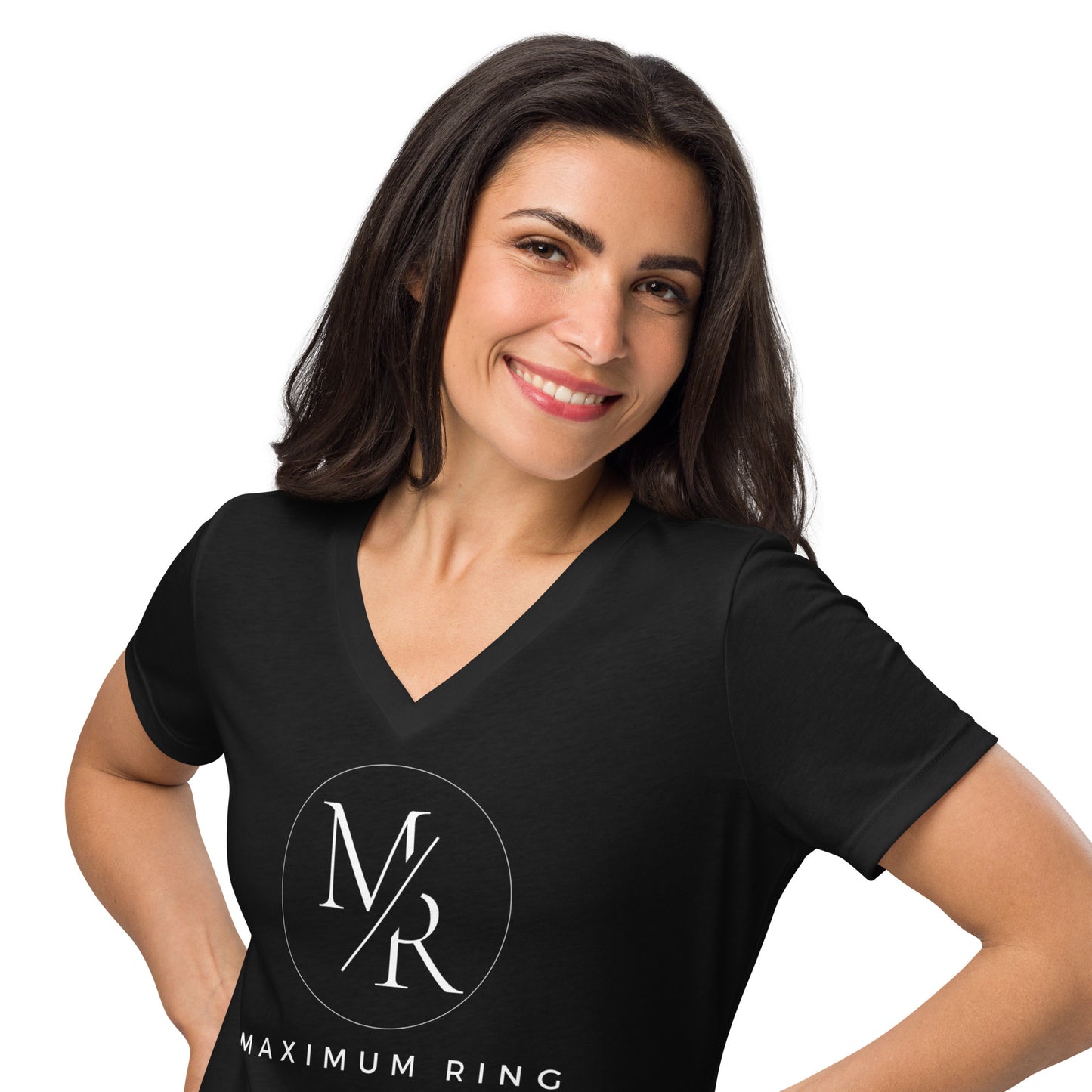 Maximum Ring - Printed Women’s relaxed v-neck t-shirt