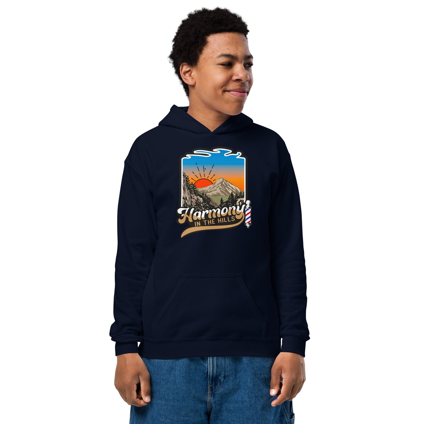 Harmony in the Hills - Printed Youth heavy blend hoodie