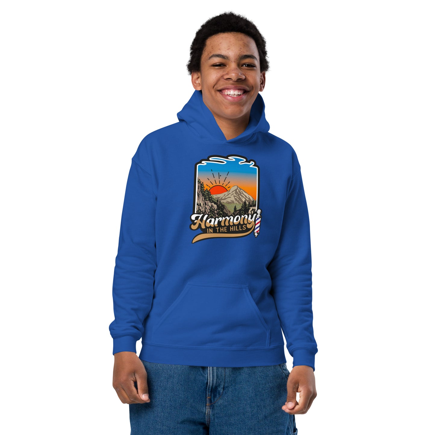 Harmony in the Hills - Printed Youth heavy blend hoodie