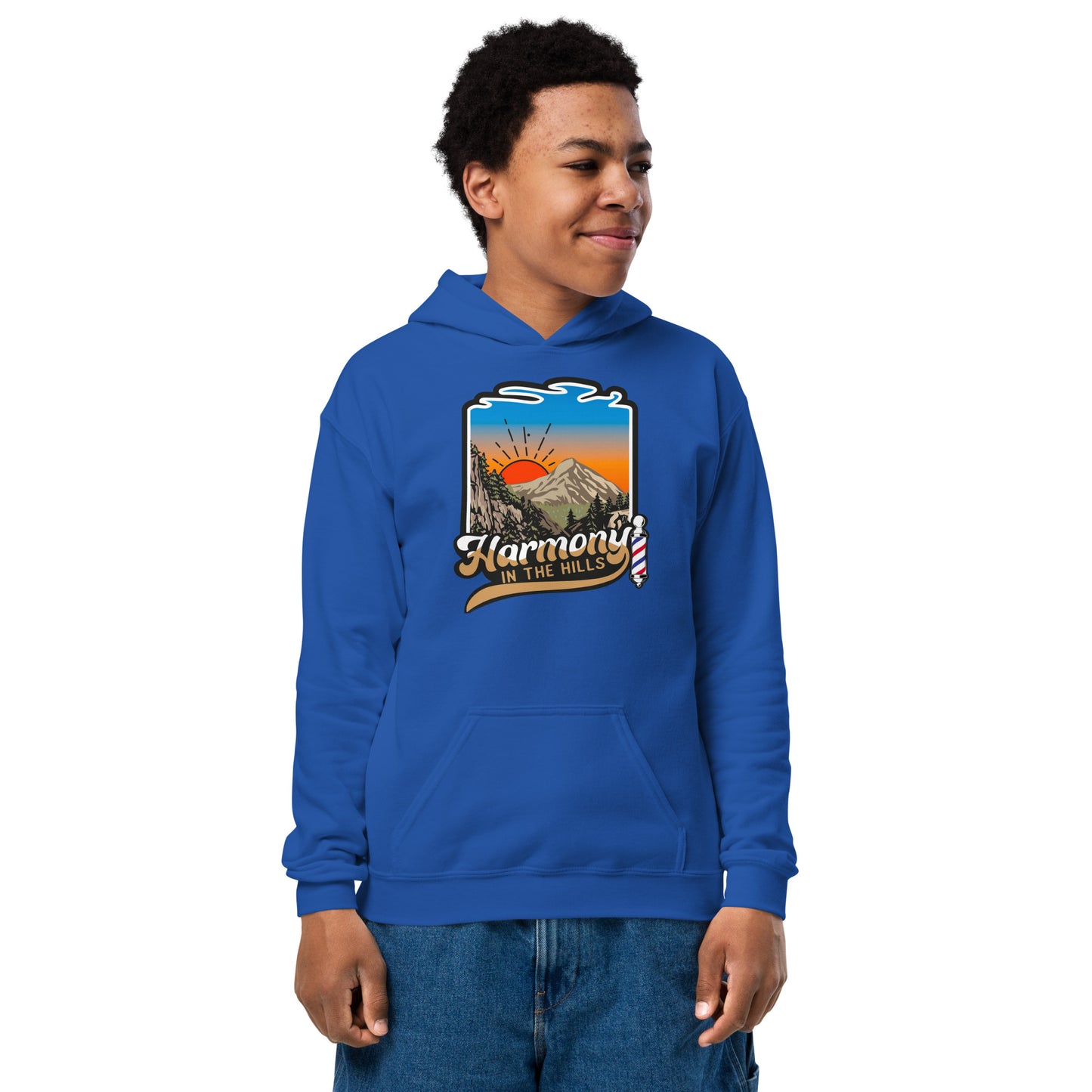 Harmony in the Hills - Printed Youth heavy blend hoodie