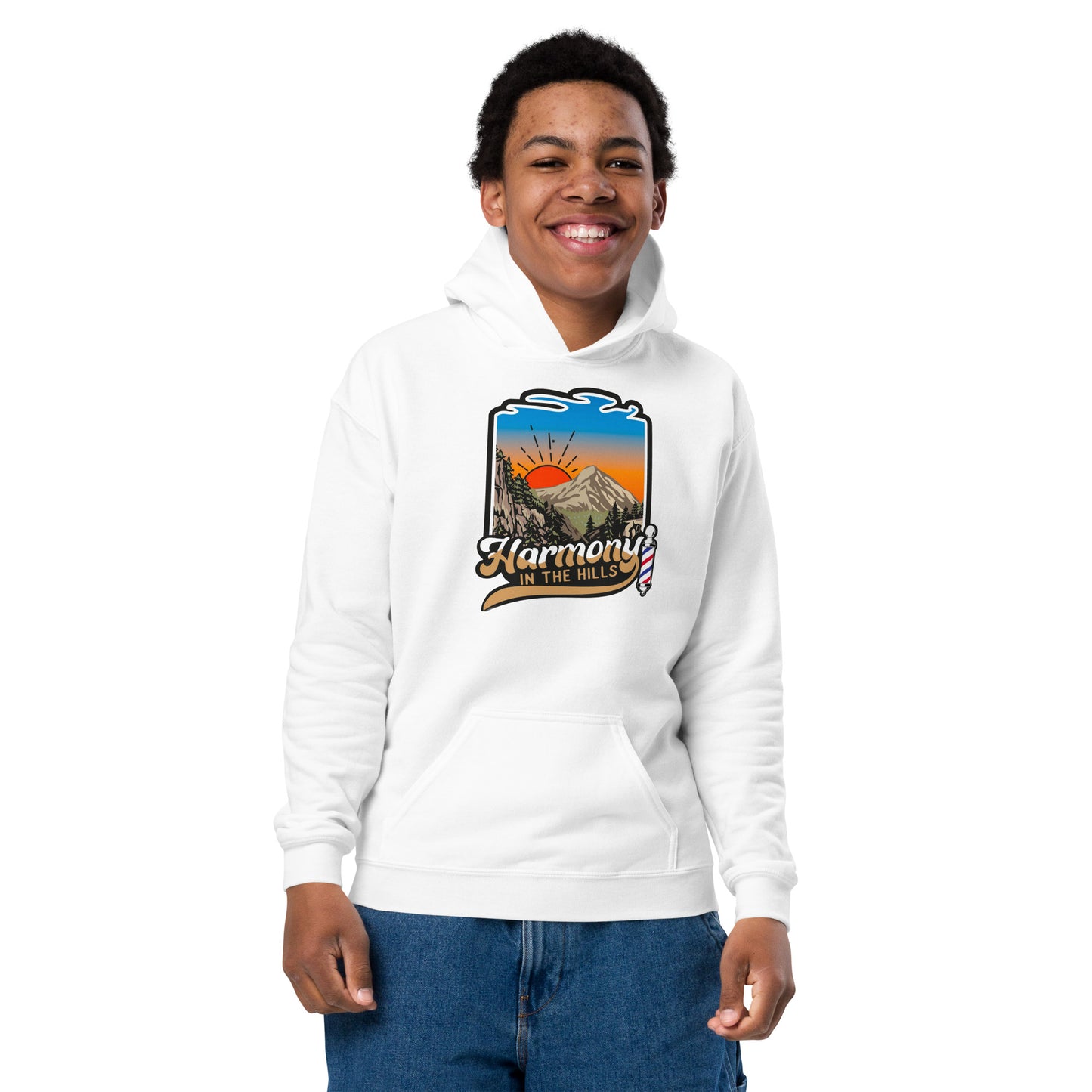 Harmony in the Hills - Printed Youth heavy blend hoodie