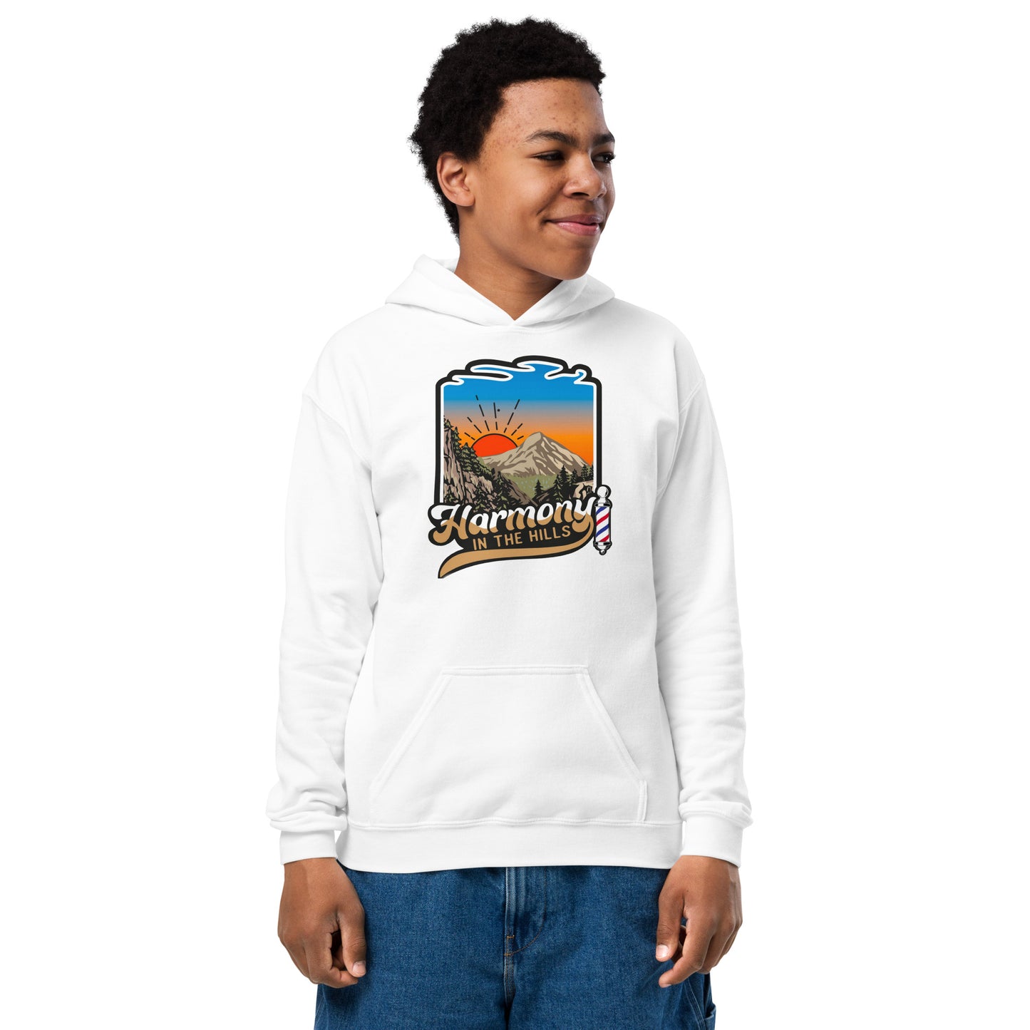 Harmony in the Hills - Printed Youth heavy blend hoodie