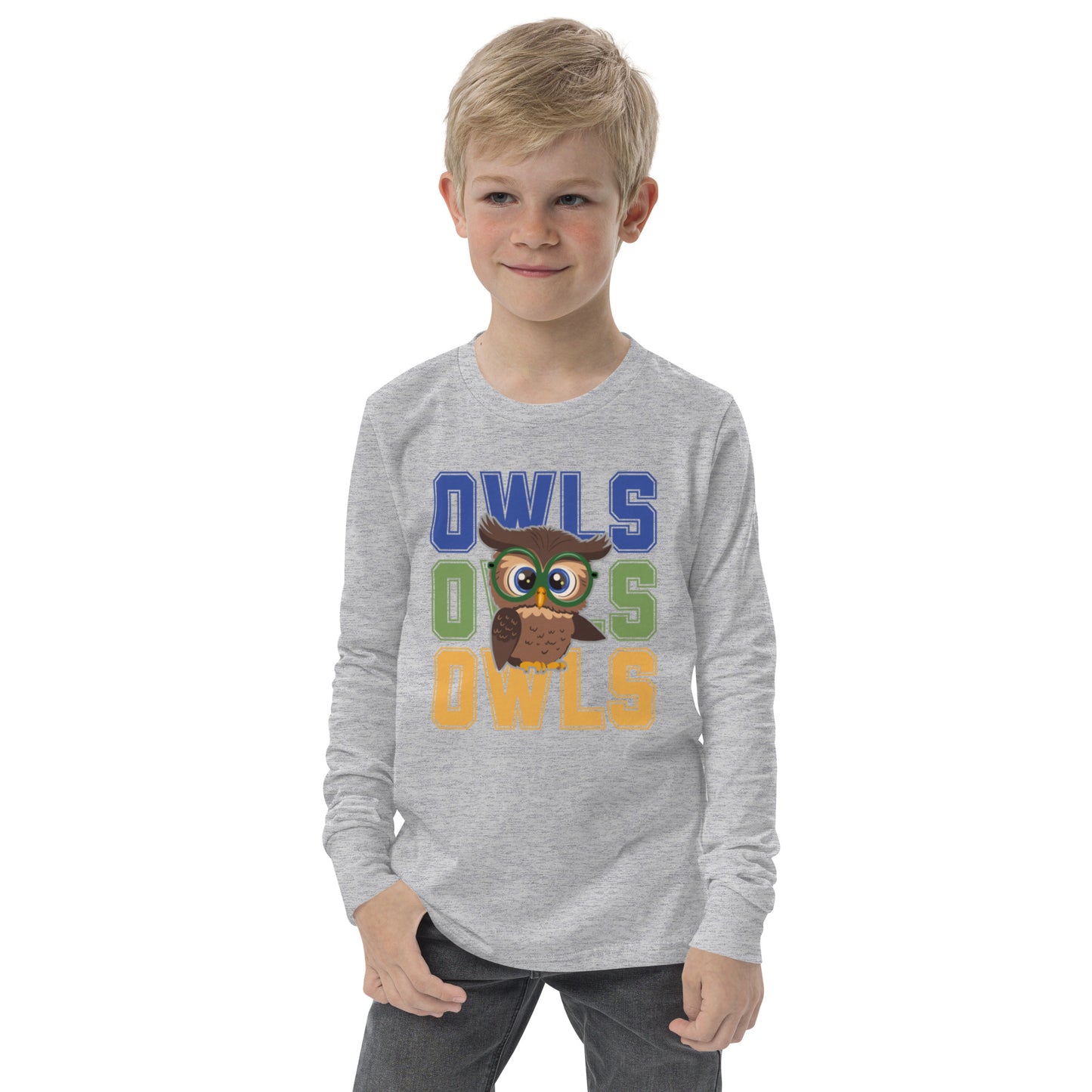 Audubon Owls - Unisex Youth long sleeve Bella + Canvas tee