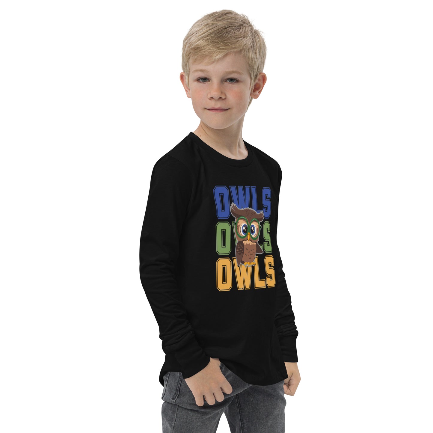 Audubon Owls - Unisex Youth long sleeve Bella + Canvas tee