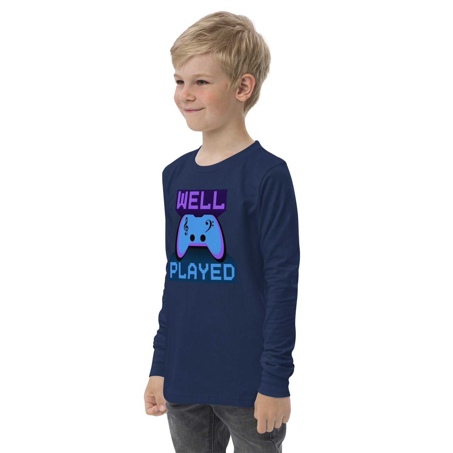 Well Played - Printed Youth long sleeve tee