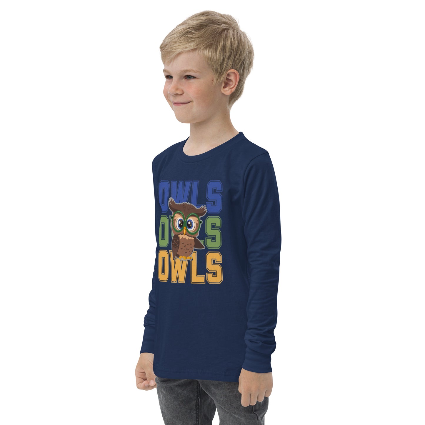 Audubon Owls - Unisex Youth long sleeve Bella + Canvas tee