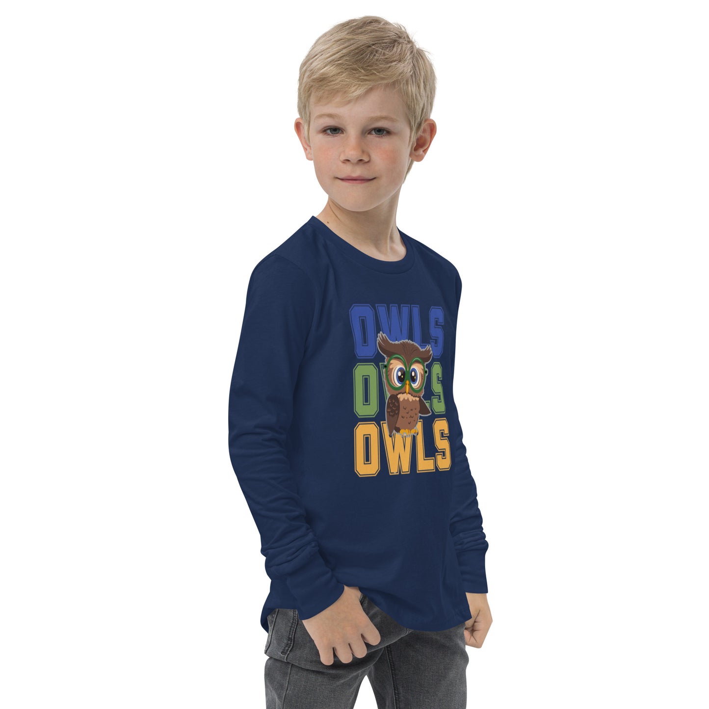 Audubon Owls - Unisex Youth long sleeve Bella + Canvas tee