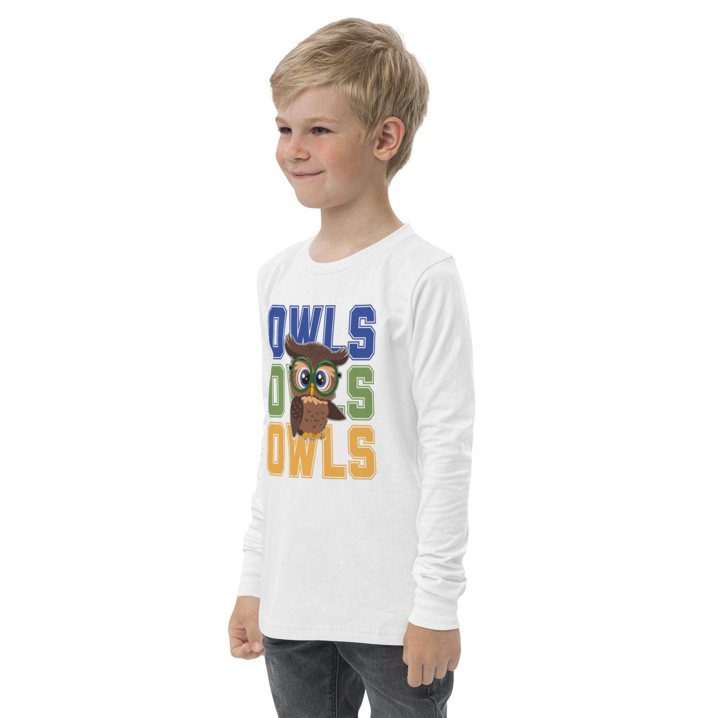 Audubon Owls - Unisex Youth long sleeve Bella + Canvas tee