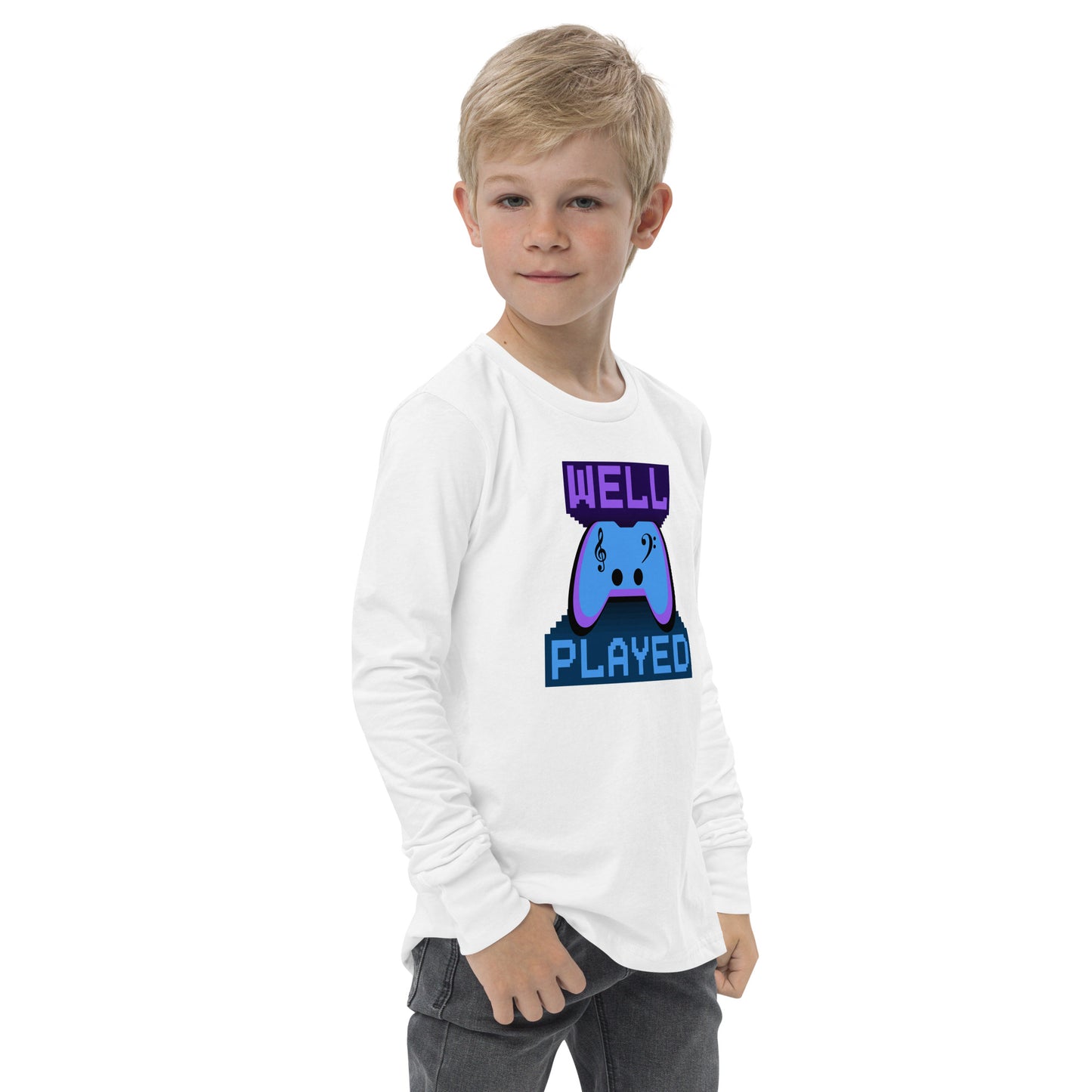 Well Played - Printed Youth long sleeve tee