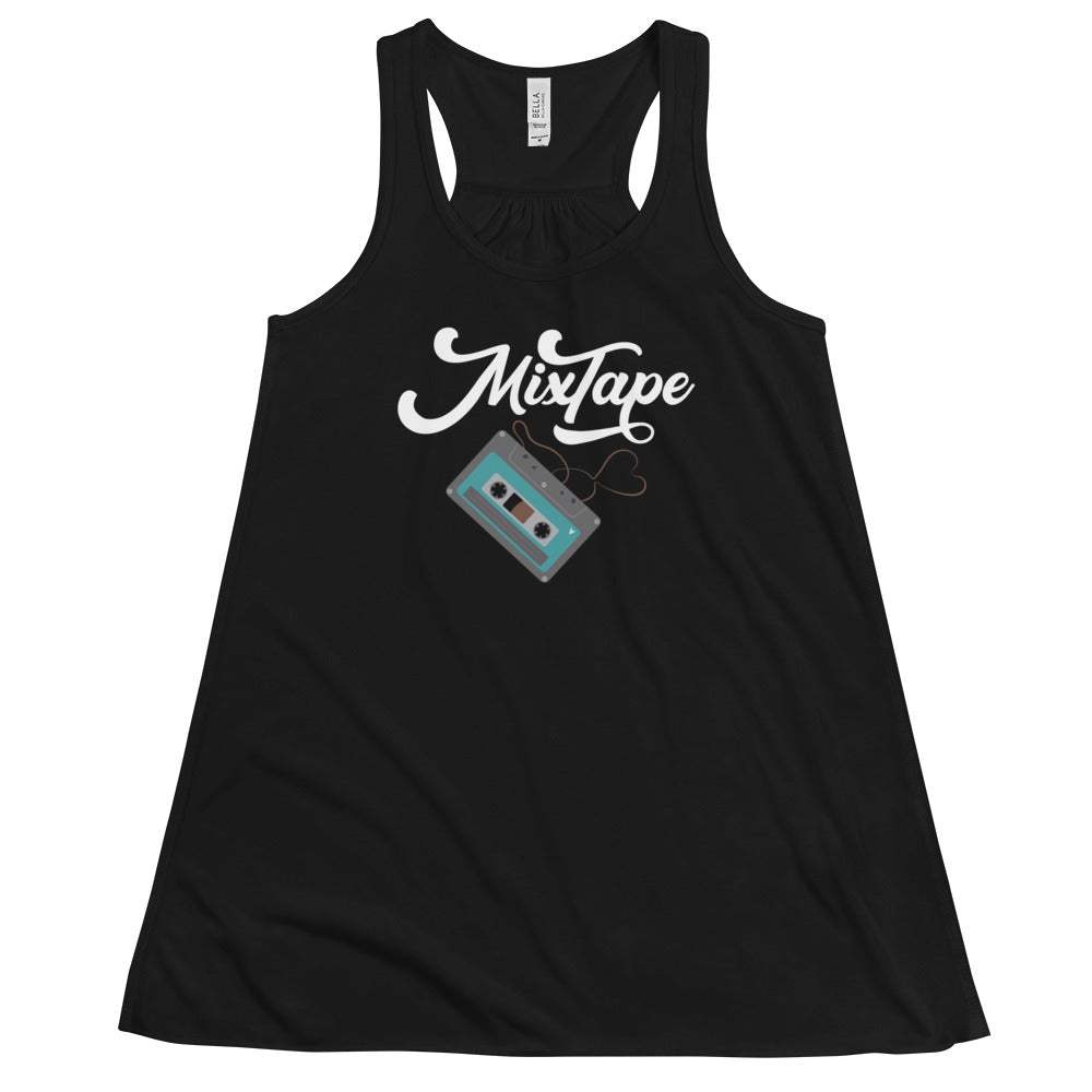 MixTape - Cassette Love: Women's Flowy Racerback Tank