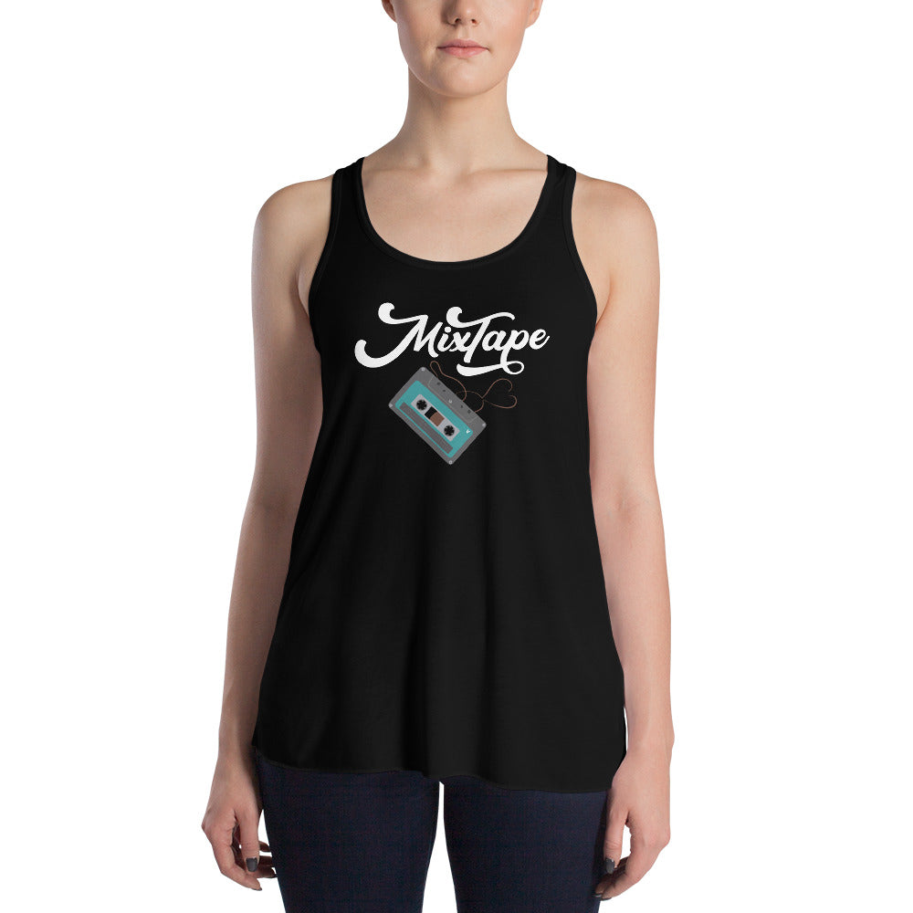 MixTape - Cassette Love: Women's Flowy Racerback Tank