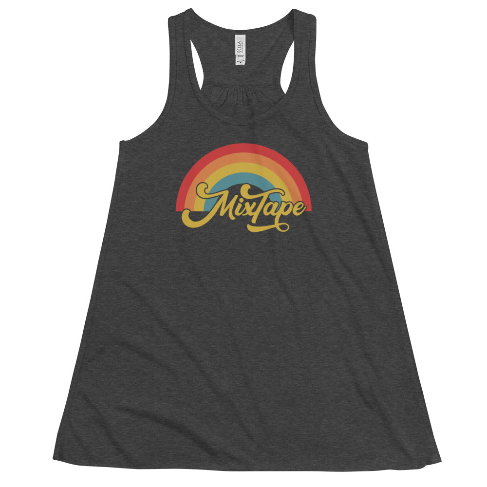 MixTape: Rainbow Logo: Women's Flowy Racerback Tank