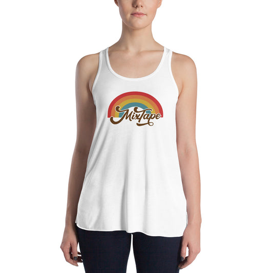 MixTape: Rainbow Logo: Women's Flowy Racerback Tank