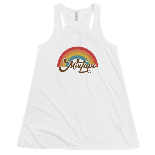 MixTape: Rainbow Logo: Women's Flowy Racerback Tank