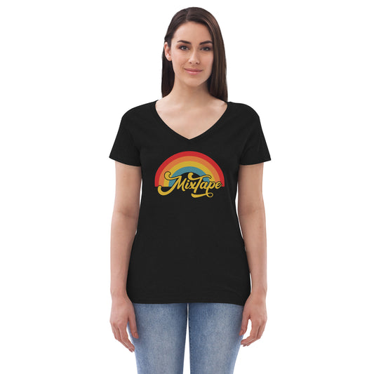 MixTape - Rainbow: Printed Women’s recycled v-neck t-shirt